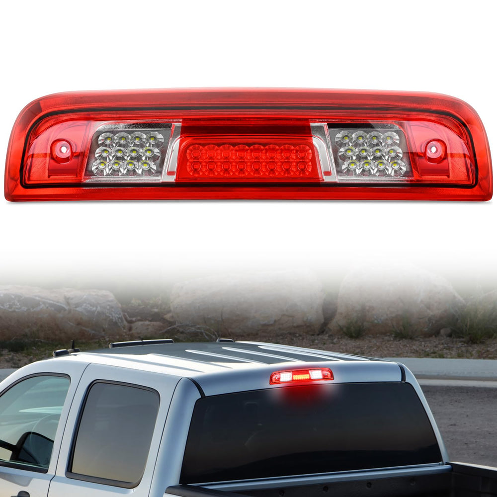 Nilight third brake light high mount red shell for Chevy Silverado
