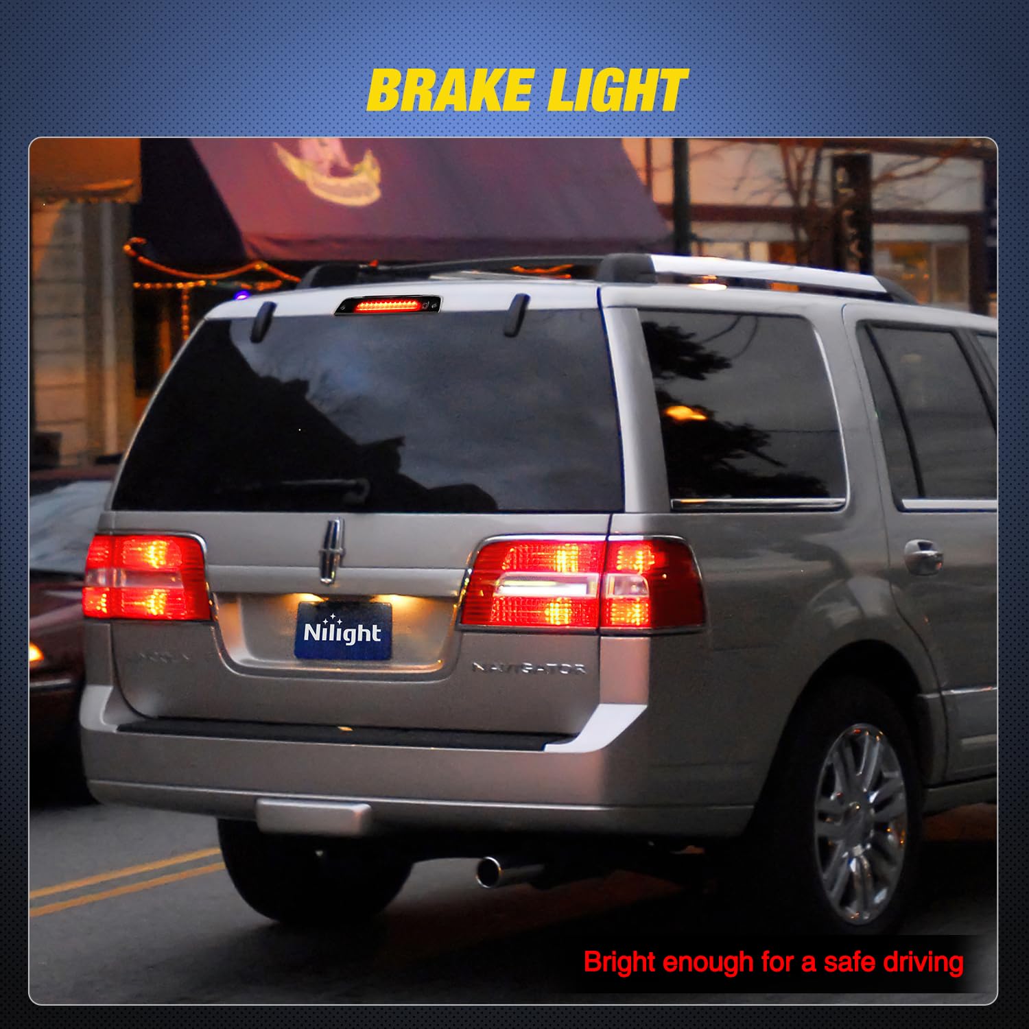 Nilight third brake light installation with factory screws.