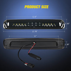 Nilight third brake light LED array detail showing 18 LEDs for better visibility.