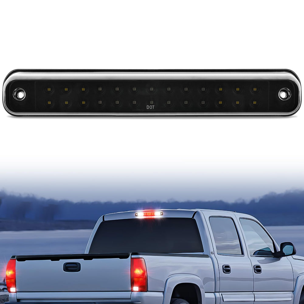 Nilight third brake light with smoked lens showing bright LEDs for safer stopping