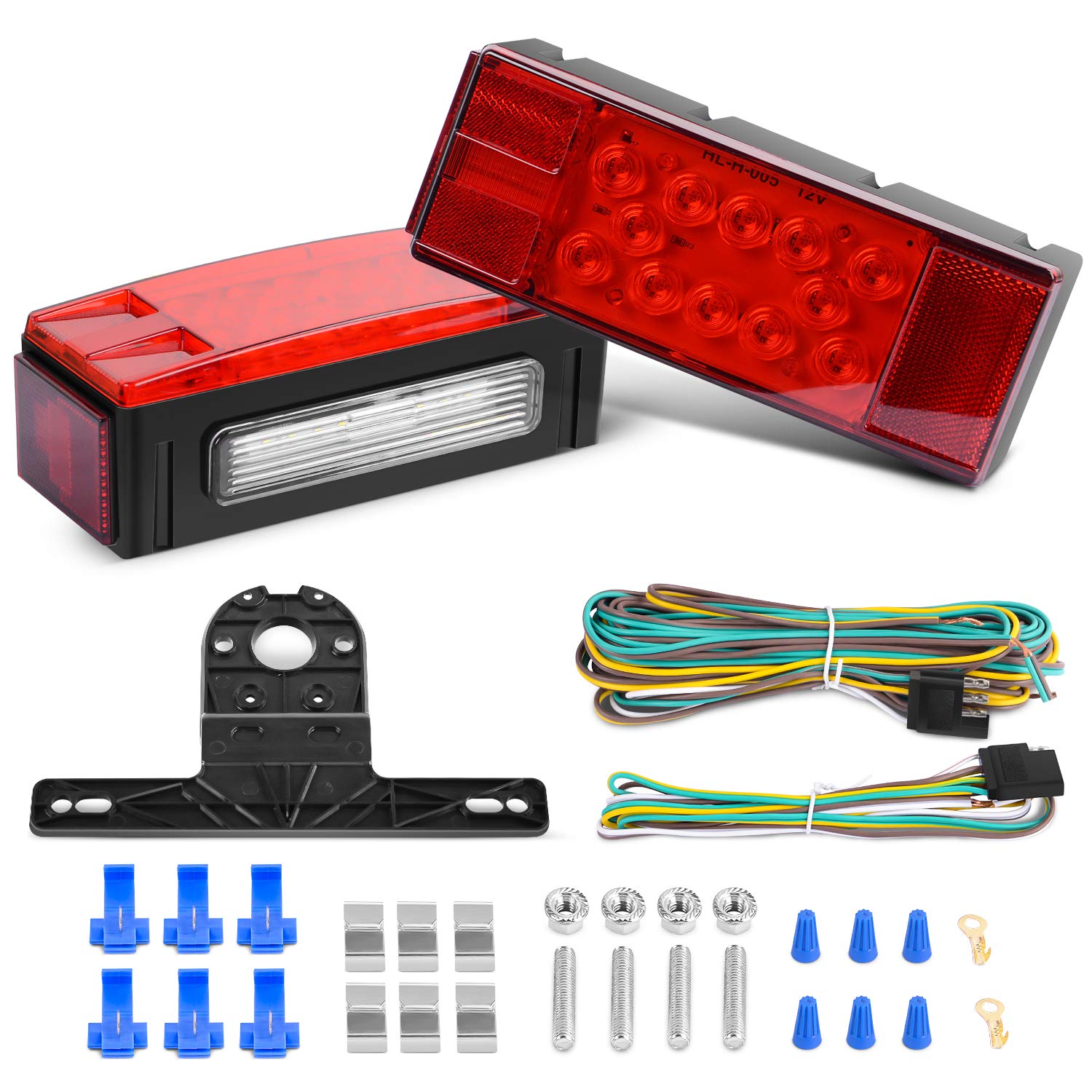 Nilight TL-20 left lamp provides bright tail and license plate illumination for trailers.