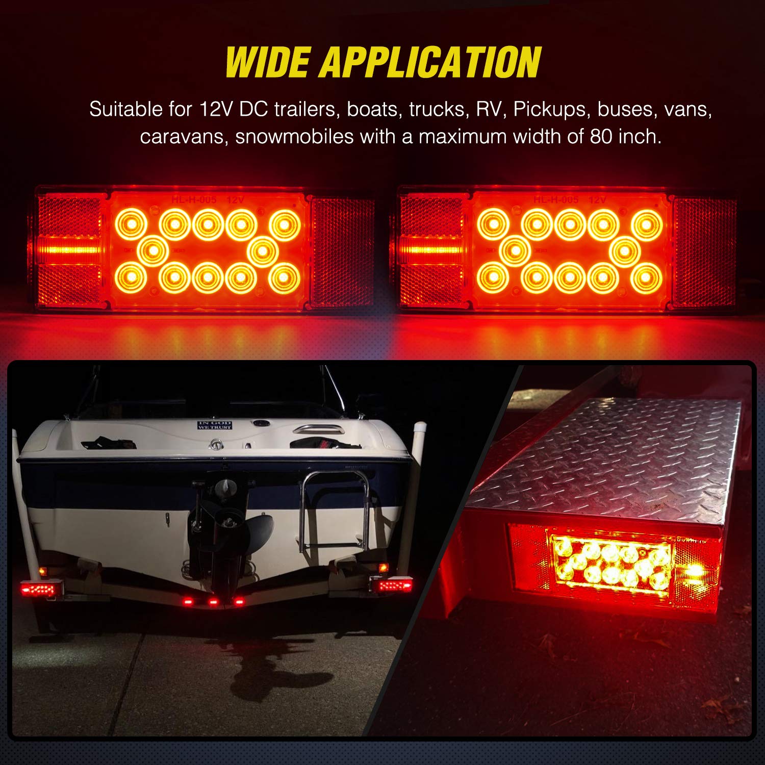 Nilight TL-20 waterproof kit suitable for marine or road use.