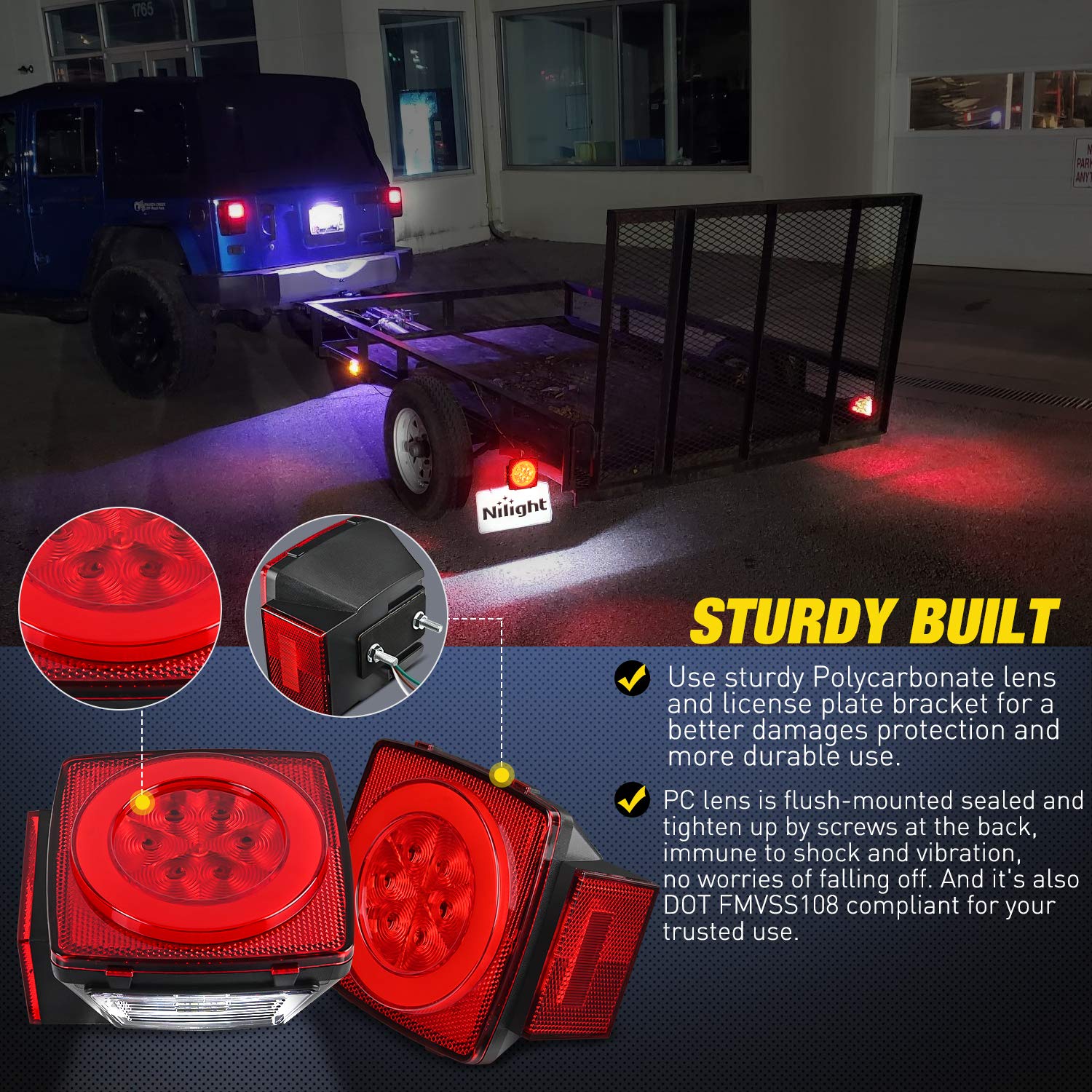 Nilight TL-41 submersible lights withstand water exposure for boats