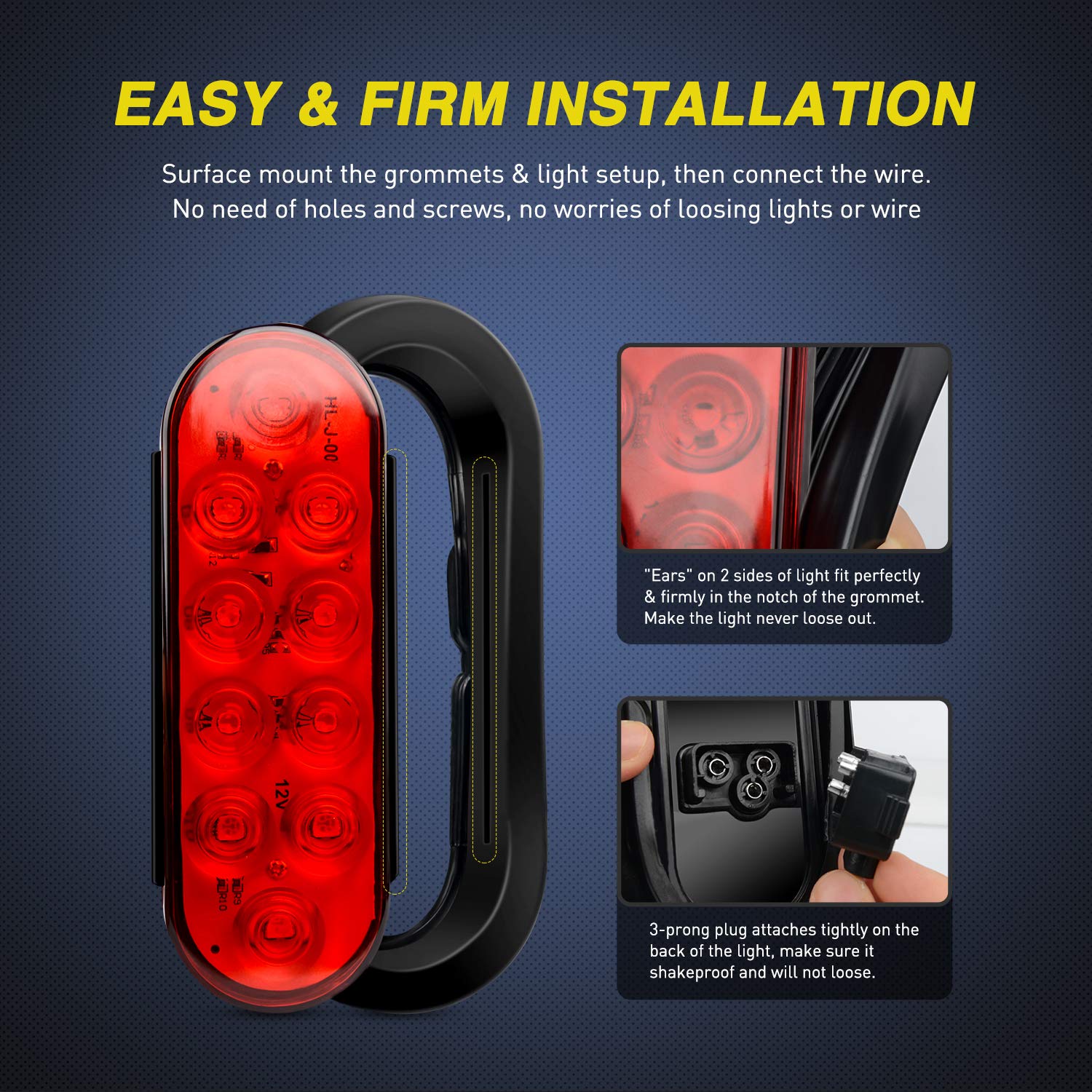 Nilight TL-01 IP65 weather seal supports rugged outdoor use.