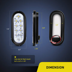 Nilight TL-25 flush mount grommets installed for secure surface mounting.