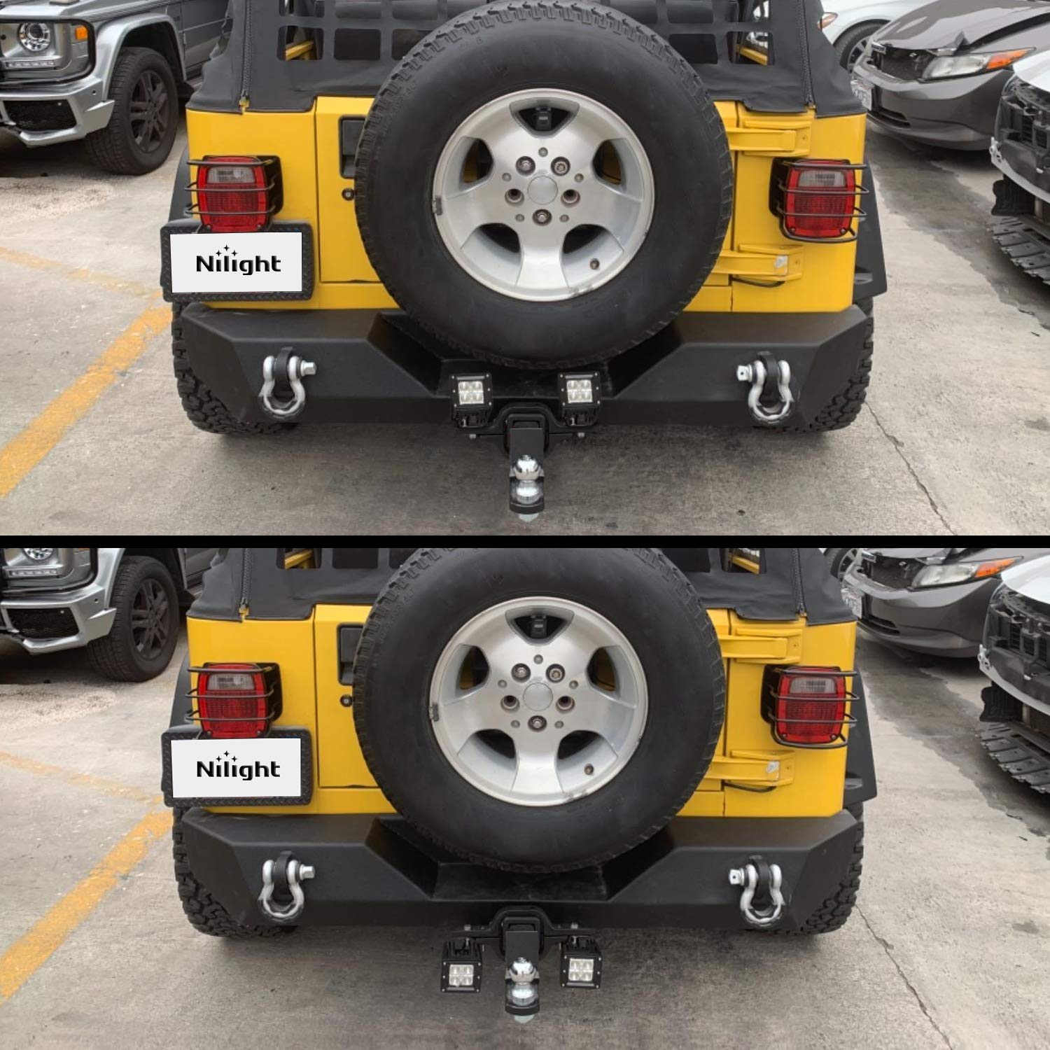 Nilight tow hitch bracket 2in hitch fit supports versatile truck and trailer lighting.