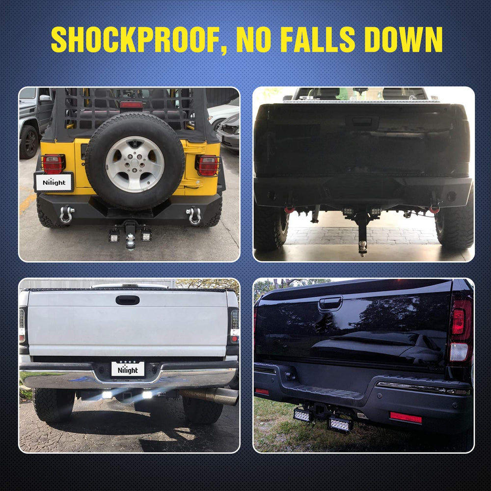 Nilight tow hitch bracket easy install requires only common hand tools.