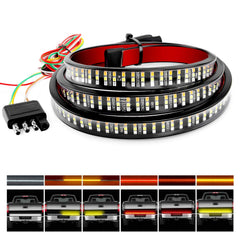 Nilight TR-04 60 inch triple row tailgate bar boosts braking and signaling visibility