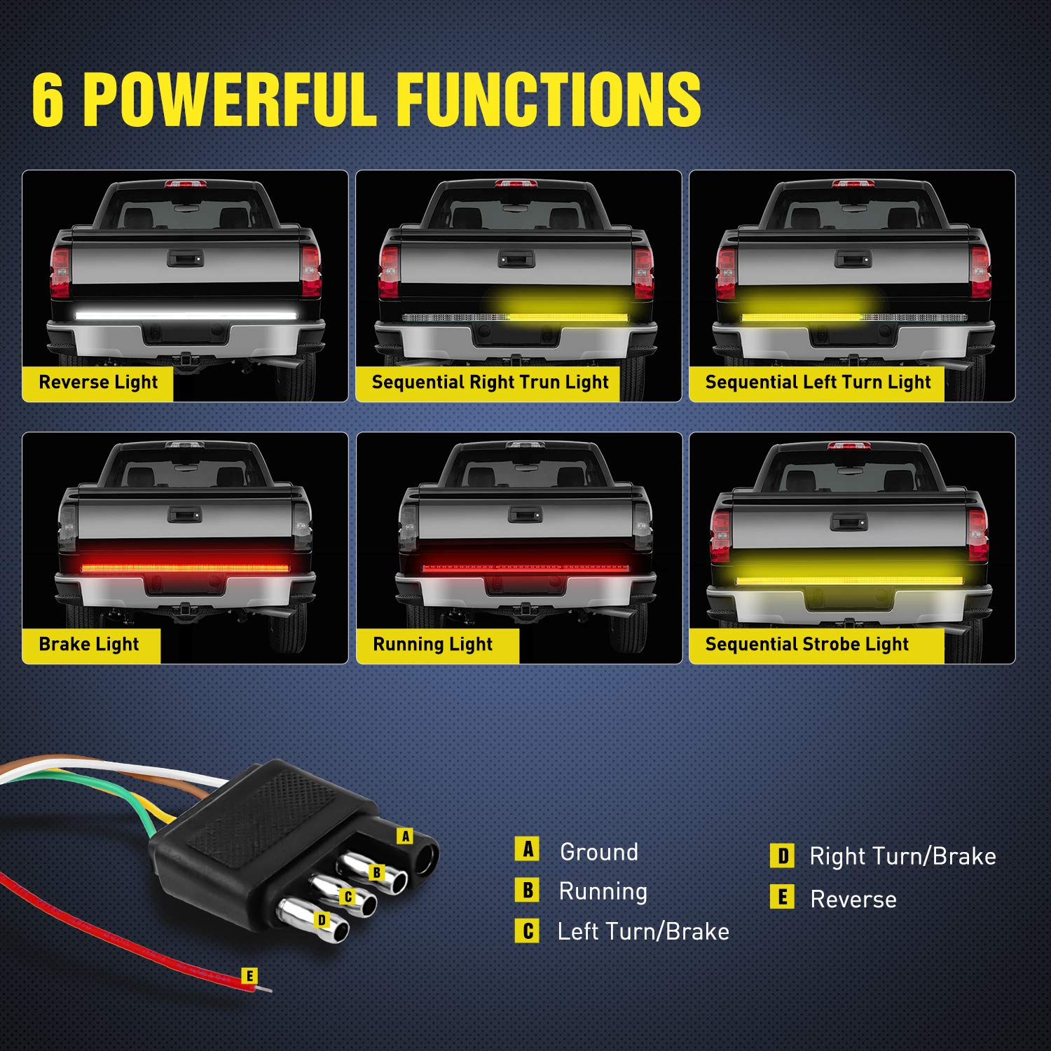 Nilight TR-04 sequential amber turn signals provide clear signaling