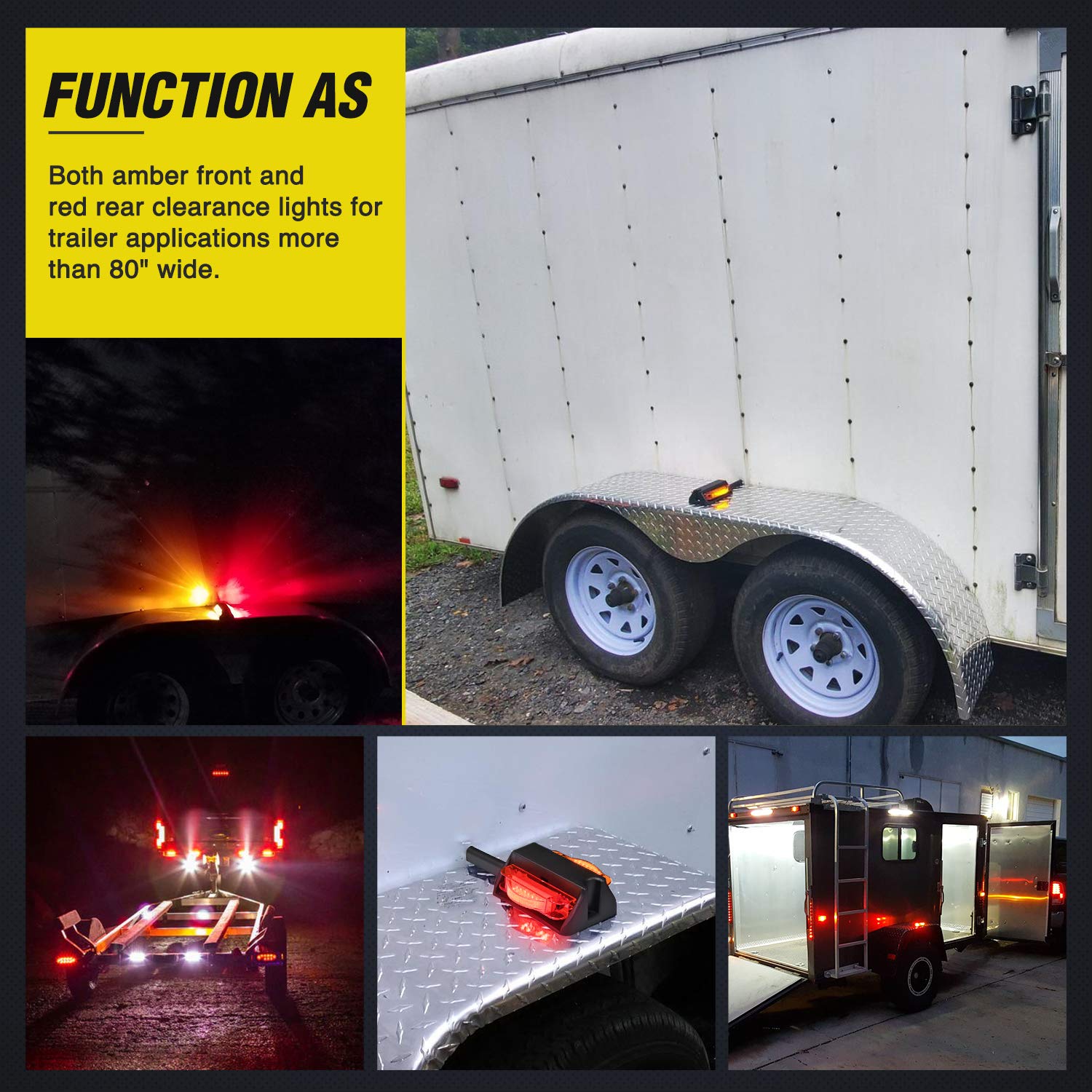 Nilight 12V DC operation suits trailers, campers, and RVs.