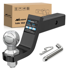 Nilight trailer hitch ball mount with 2in ball for reliable towing compatibility.