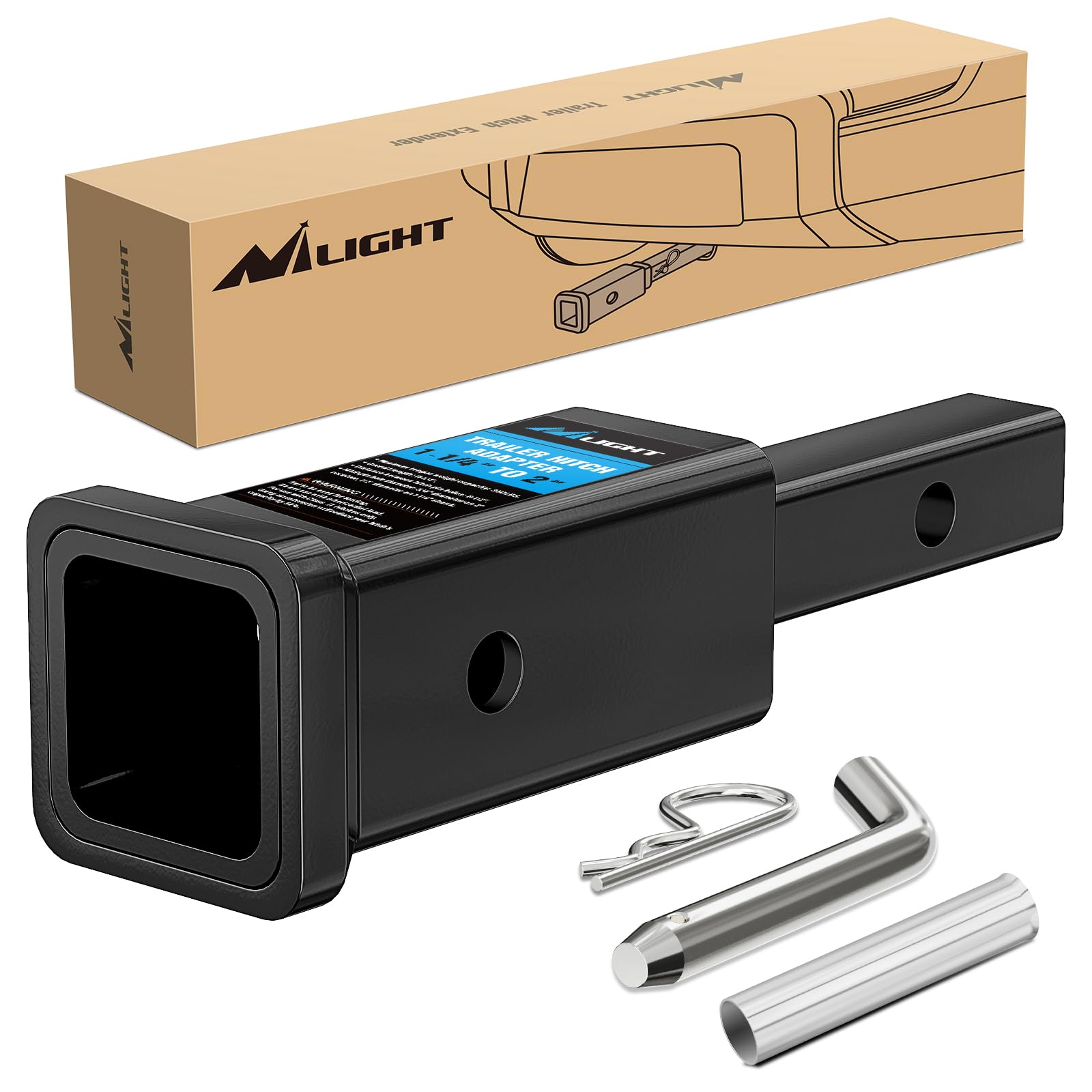 Nilight trailer hitch extender in action provides added clearance for racks