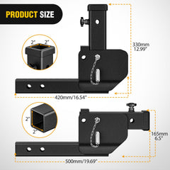 Nilight trailer hitch folding extender assembled on vehicle for extra space