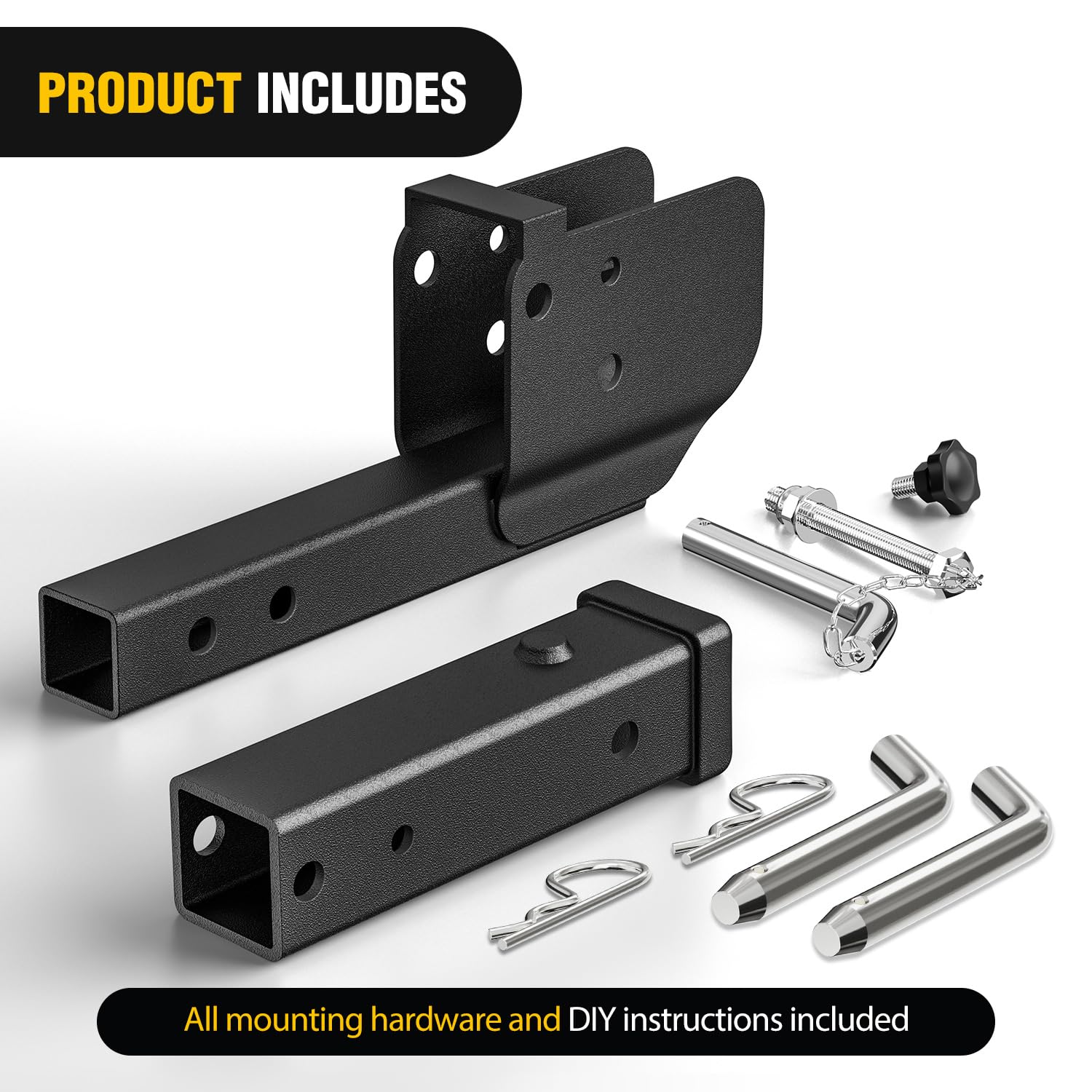 Nilight trailer hitch folding extender extended length at 19.67 inches