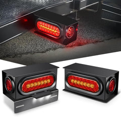Nilight trailer light boxes front view with durable steel housing for rugged trailers.