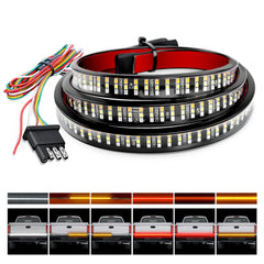 Nilight truck tailgate light strip front view highlighting 360 LEDs for bright visibility.