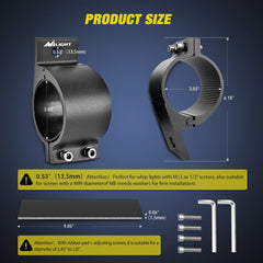 Nilight bracket crafted from 6063 aluminum for durable, weather-ready mounting.