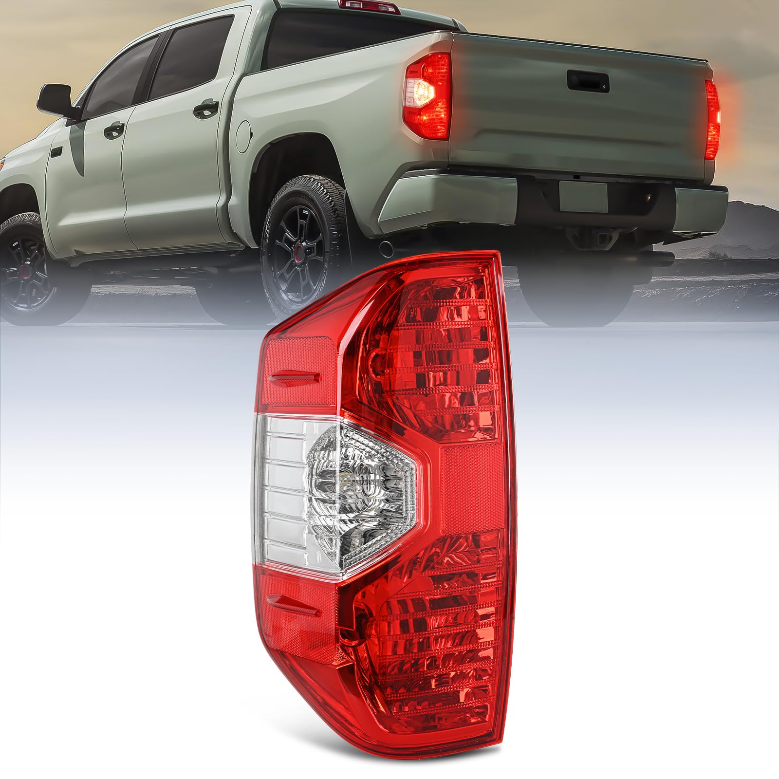 Nilight tundra taillight driver-side assembly front view for easy replacement
