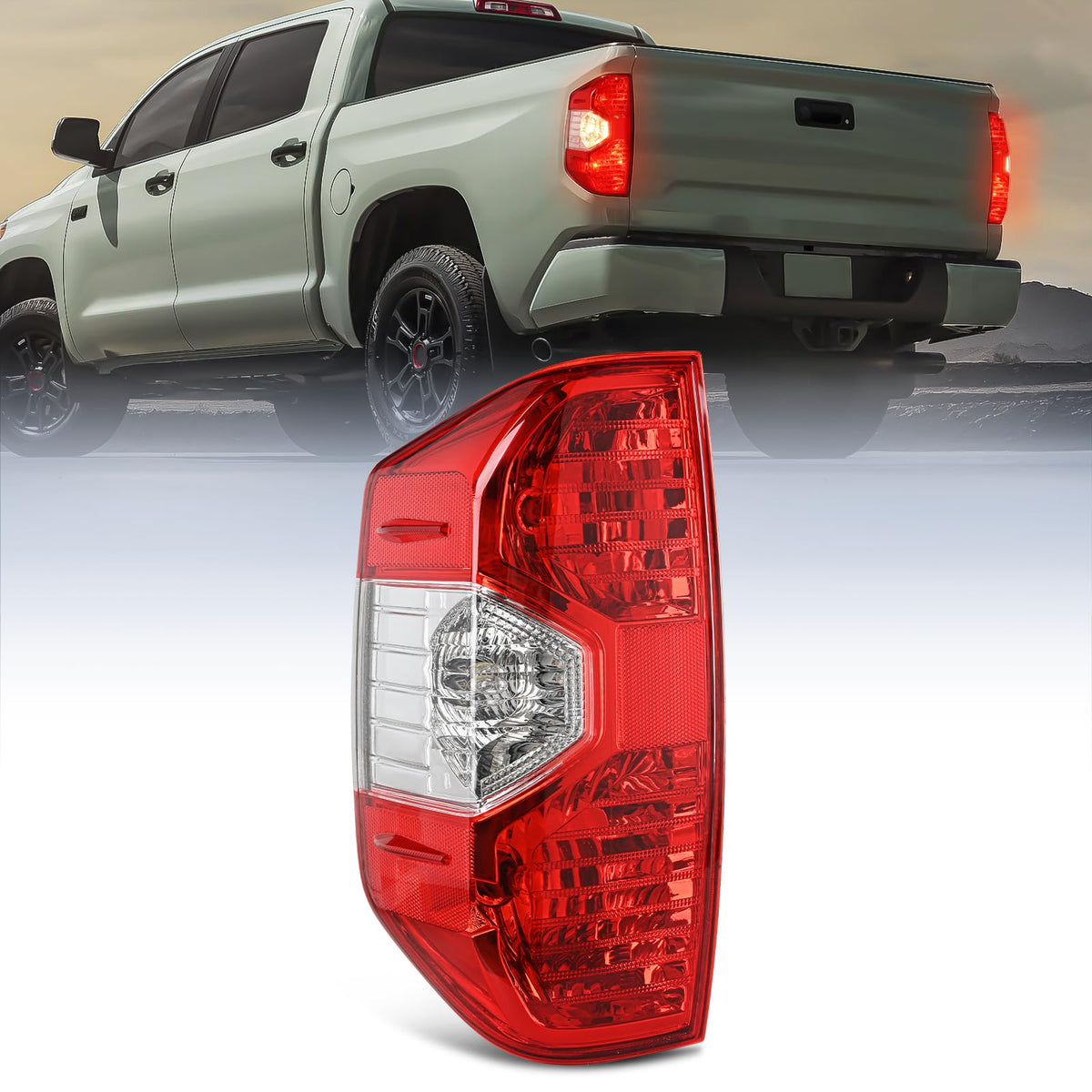 Nilight tundra taillight driver-side assembly front view for easy replacement