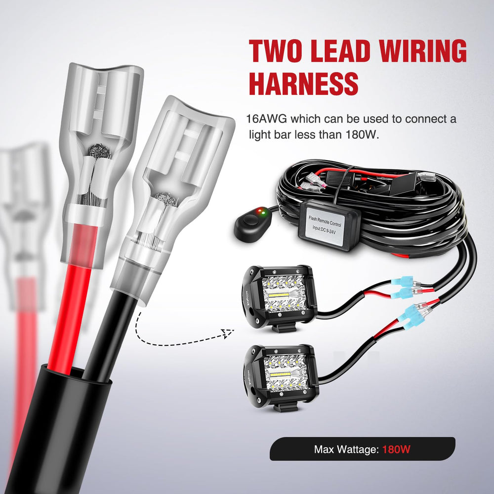 Nilight two-leads configuration supports multiple strobe bars.
