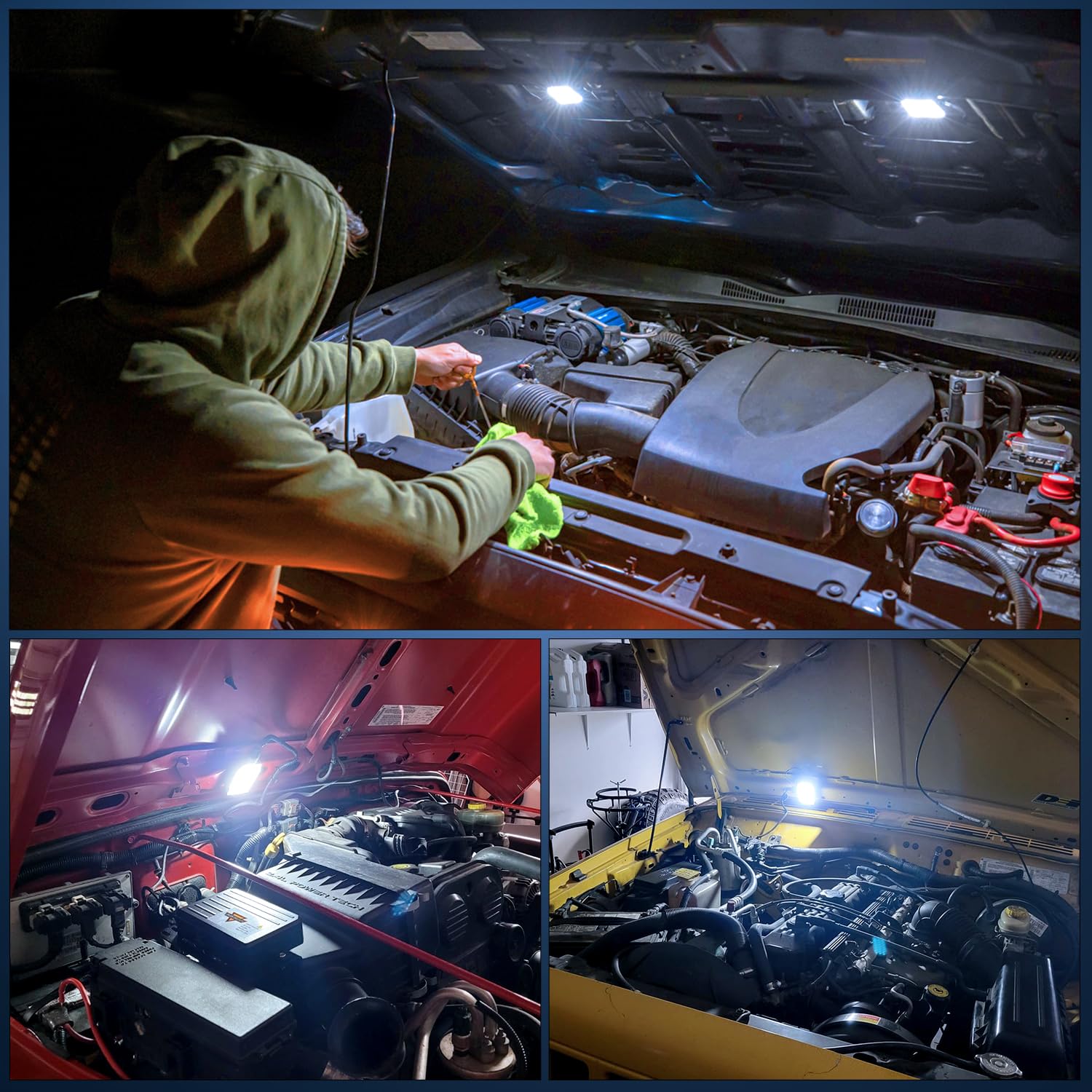 Nilight under hood light includes mounting kit for simple installation.