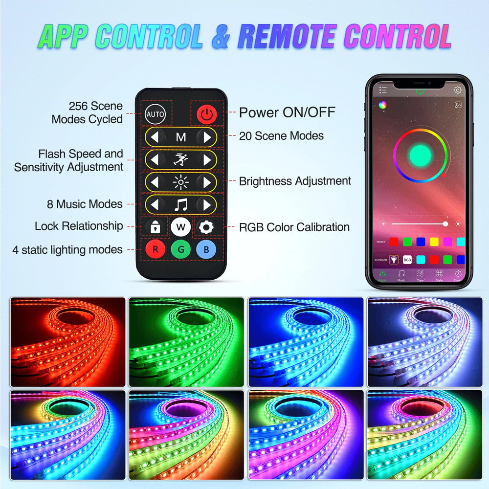 Nilight app control interface enables bright RGB options and music-reactive lighting.