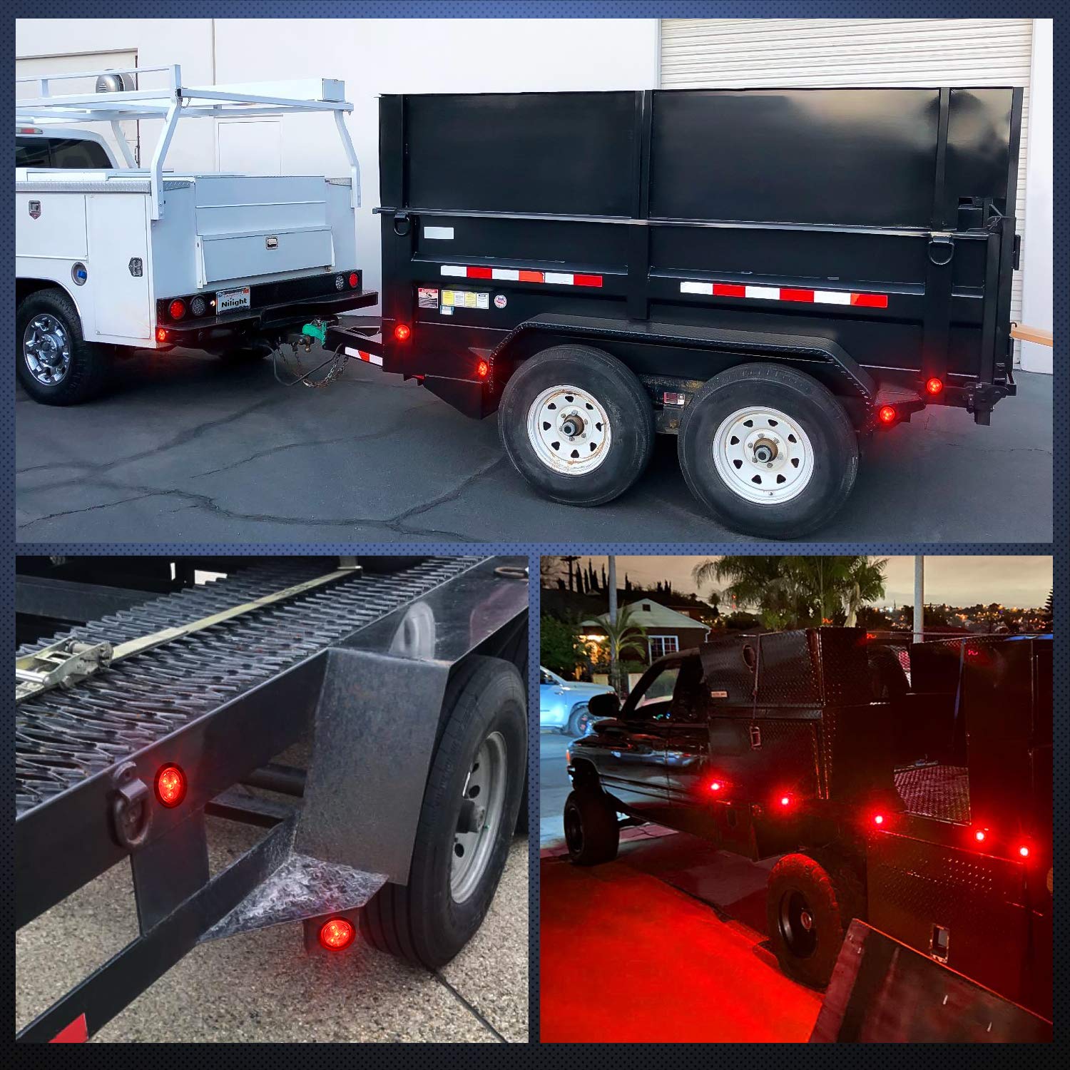 Nilight universal-fit marker light ideal for trailers, trucks, RVs.