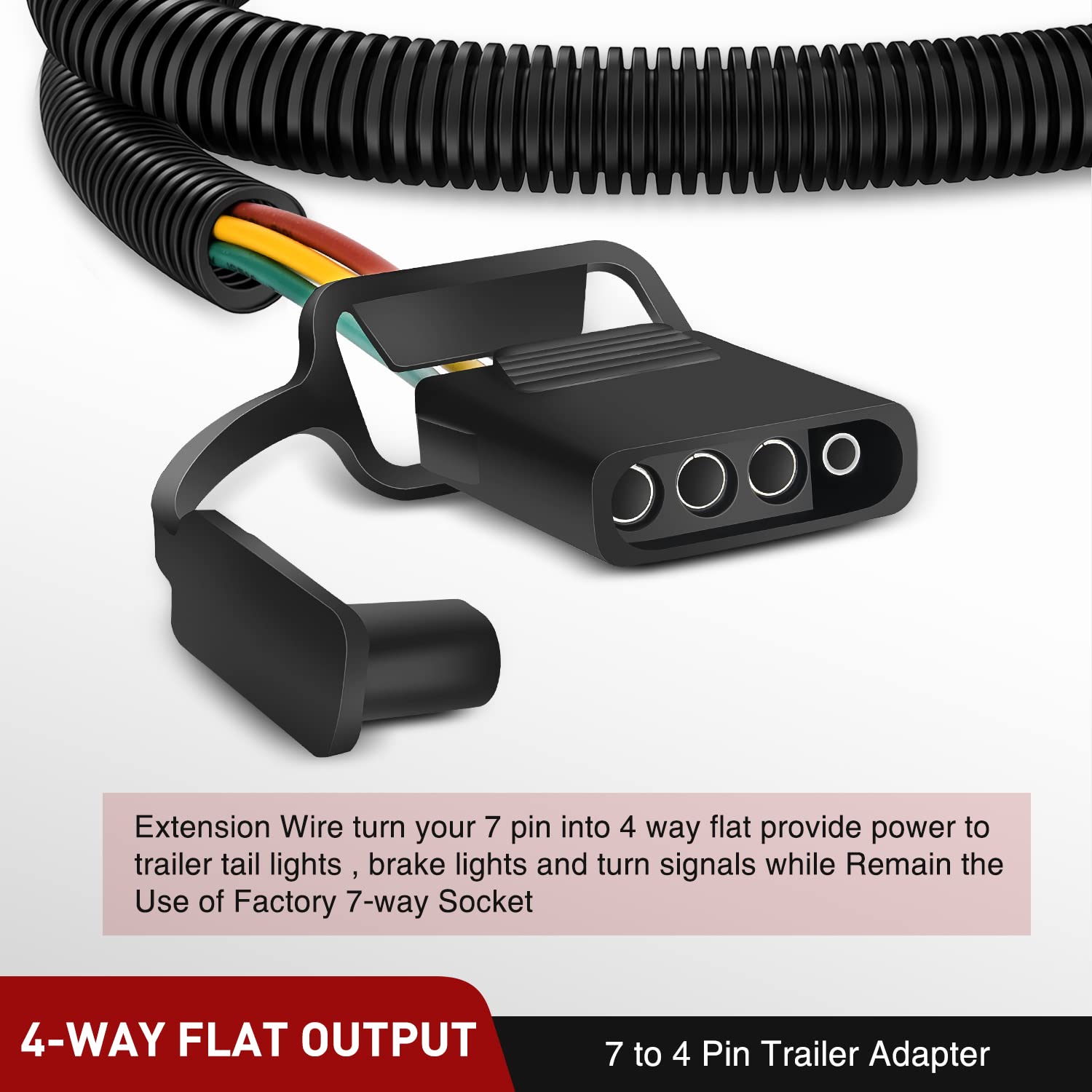 Nilight USCAR harness rugged black loom and robust wires for durable use.