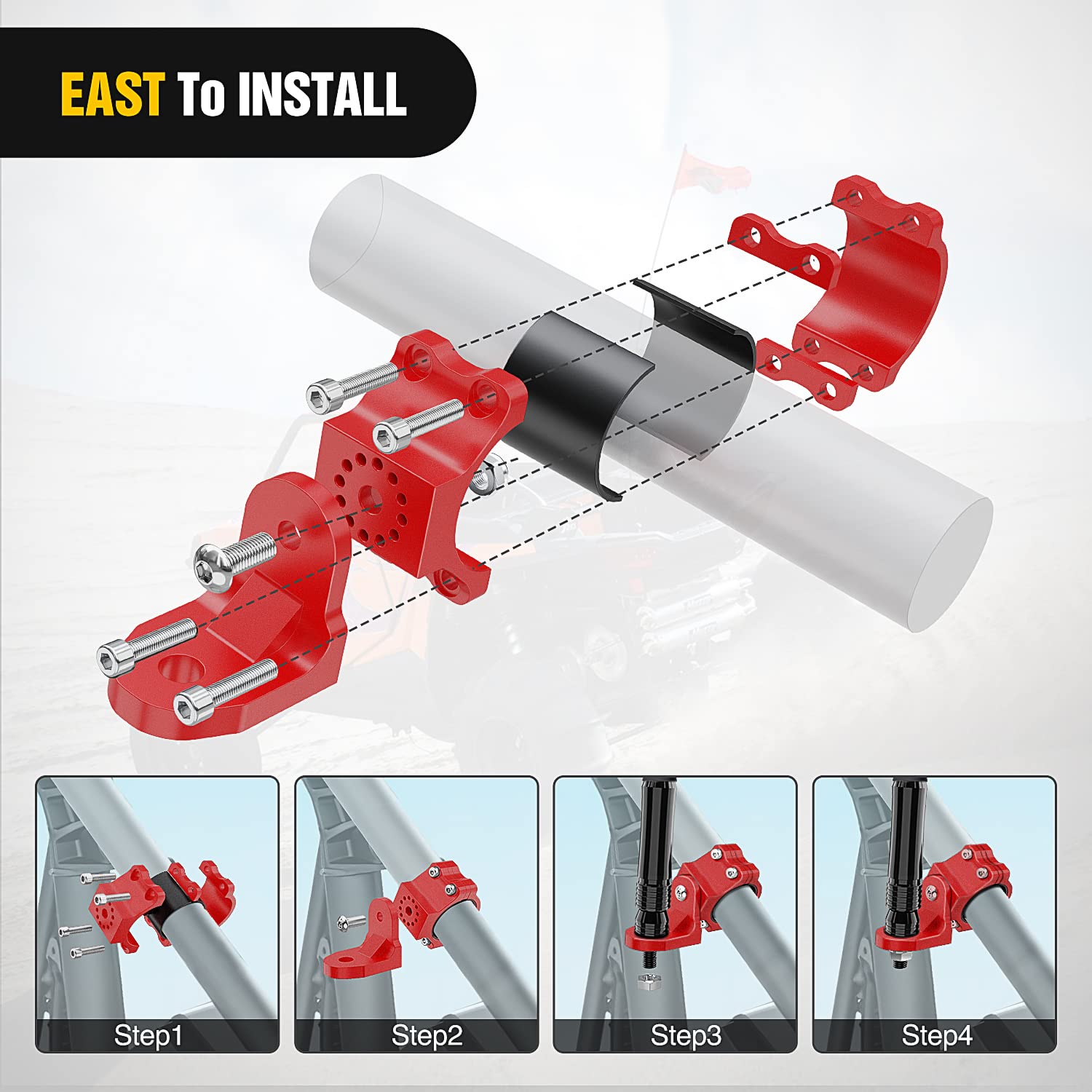 Nilight 12.5mm hole pattern enables additional accessory mounting options.