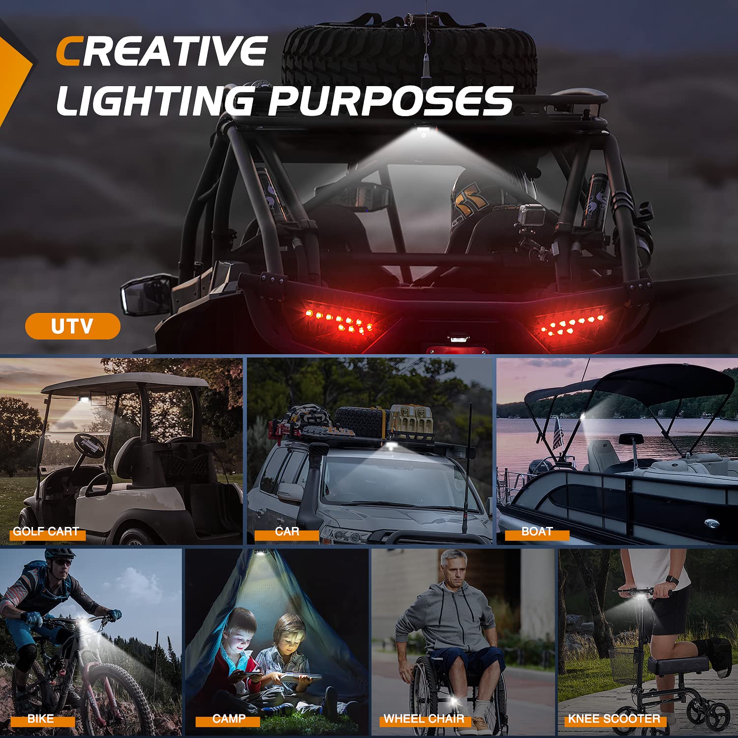 Nilight dome light provides 8-10 hours of light per charge.