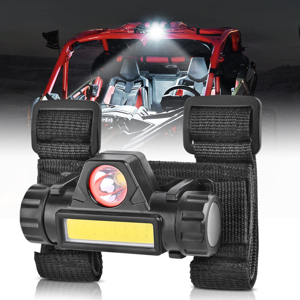 Nilight UTV dome light on roll-bar mount delivers bright, broad visibility for 1.5-2.0 inch bars.