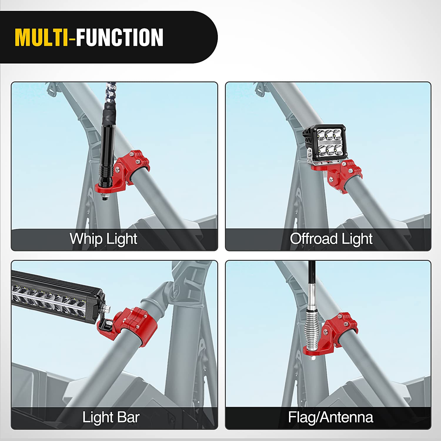 Nilight rugged steel construction withstands salt, snow, rain and rough trails.