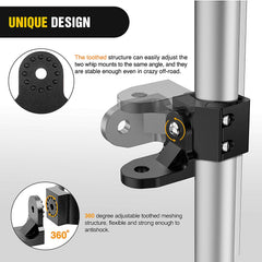 Premium steel mount with outdoor coating resists rust in harsh conditions.