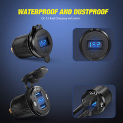 Nilight voltmeter display shows battery voltage at a glance.