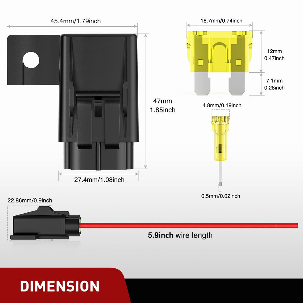 Nilight waterproof inline fuse holder resists moisture in marine and vehicle environments
