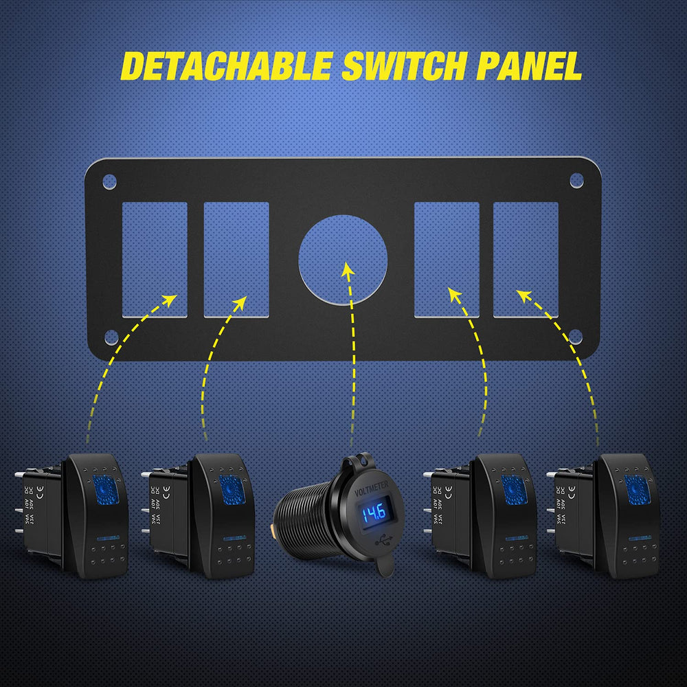 Nilight waterproof panel suits cars, boats, and outdoor setups.