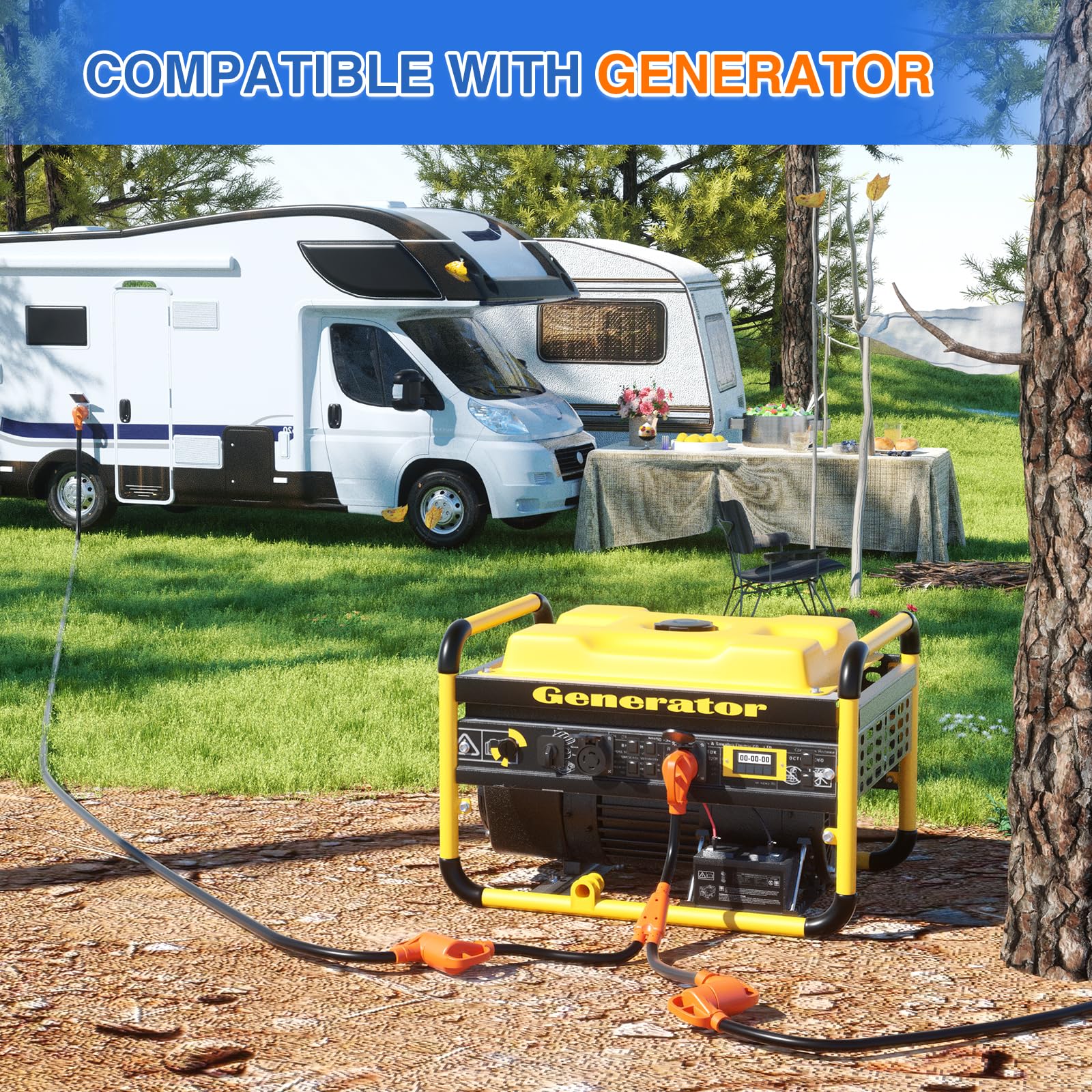 Nilight weather-resistant cord ready for camping conditions.