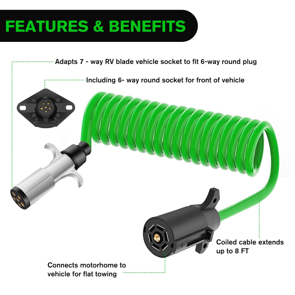 Nilight weatherproof trailer wiring kit ensures stable signal between vehicles.