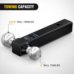 Nilight welded balls provide secure, permanent mounting during tow
