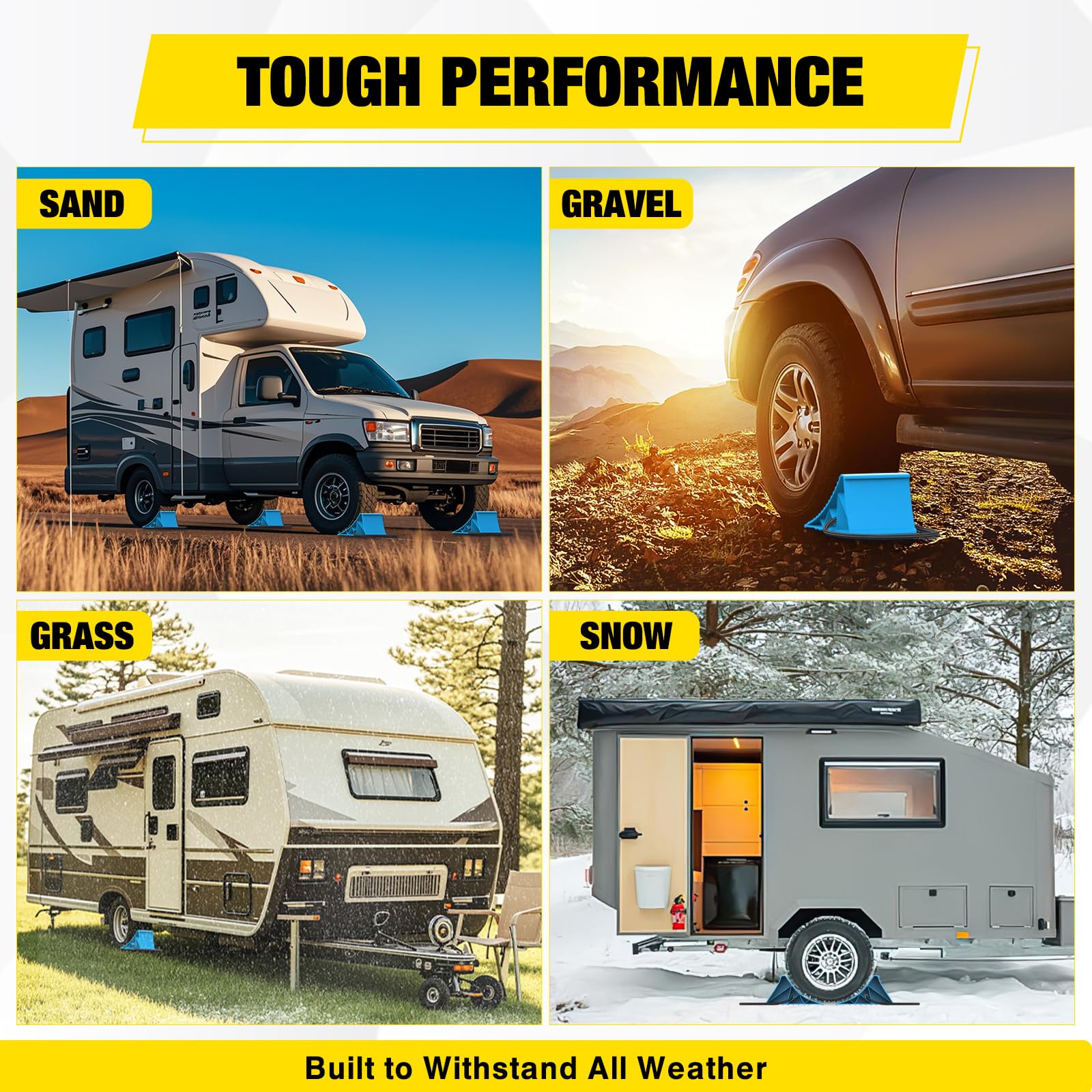 Nilight wheel chocks fit tires up to 24 inches for broad compatibility