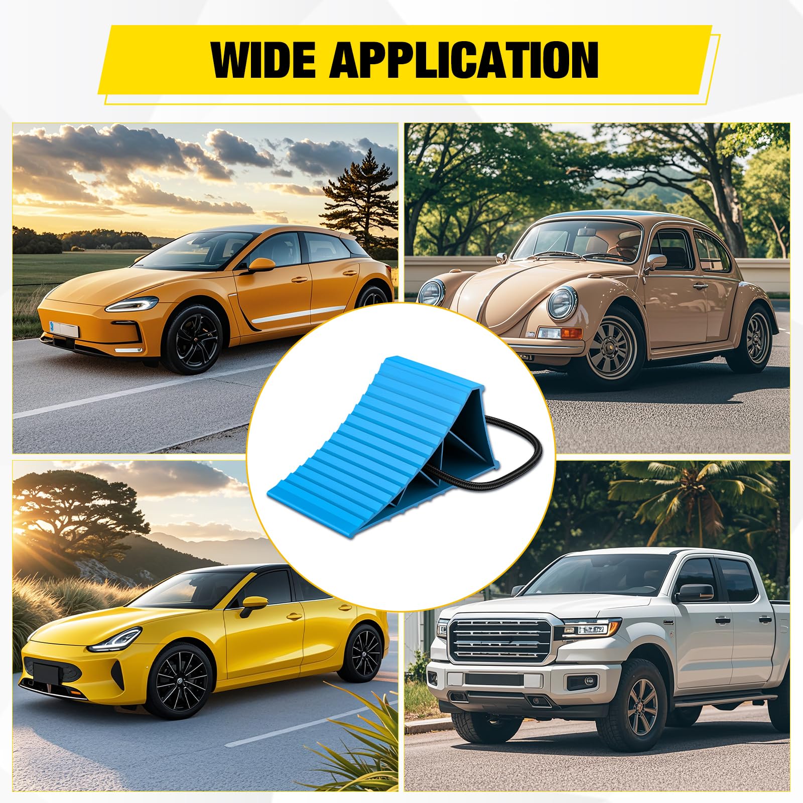 Nilight wheel chocks compact design for easy storage in any vehicle