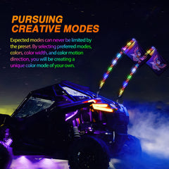 Nilight whip light stop brake amber turn signals enhance safety during rides