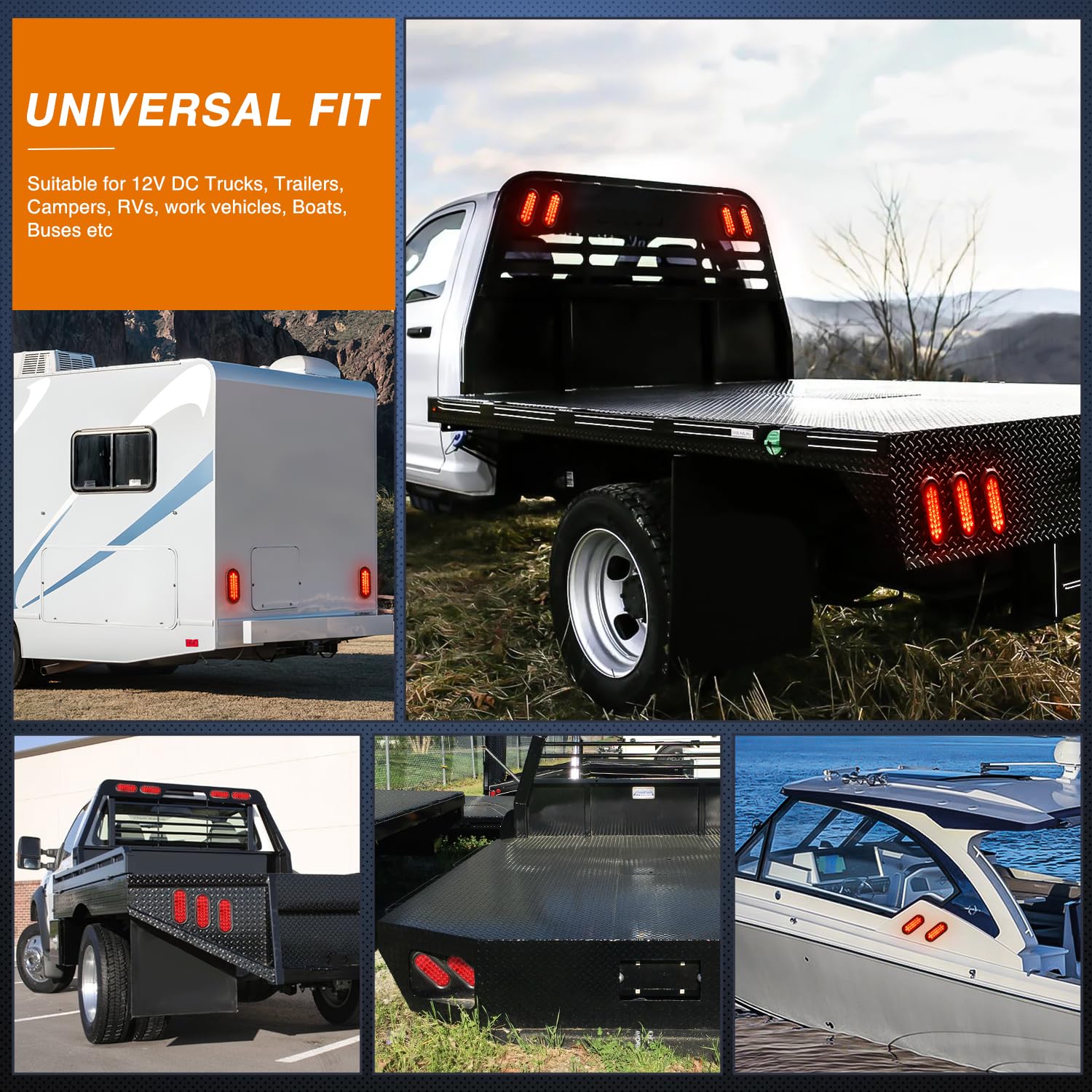 Nilight versatile tail light suitable for trucks, trailers, boats, and RVs.