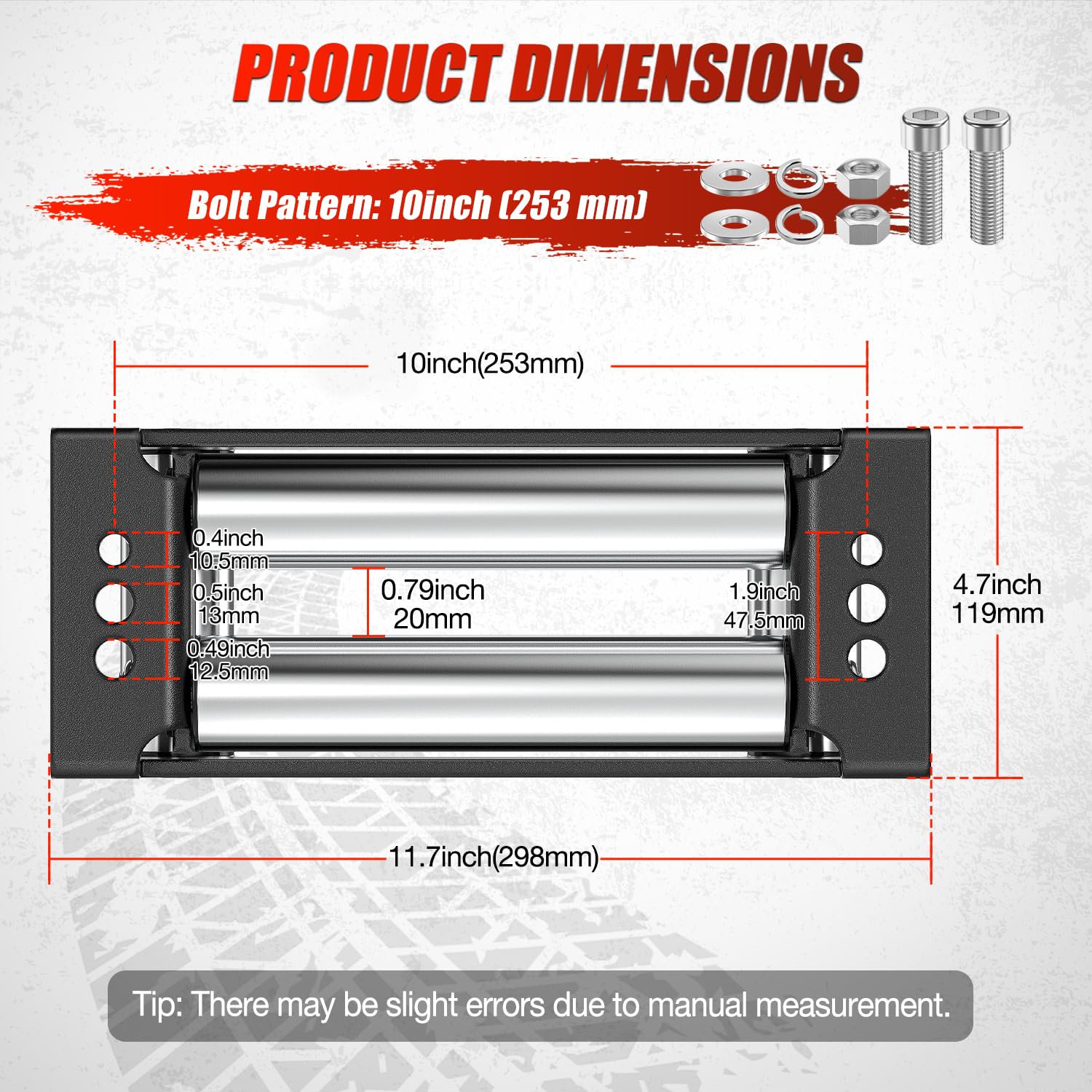 Nilight winch fairlead 4-way roller close-up shows smooth guidance and durability.