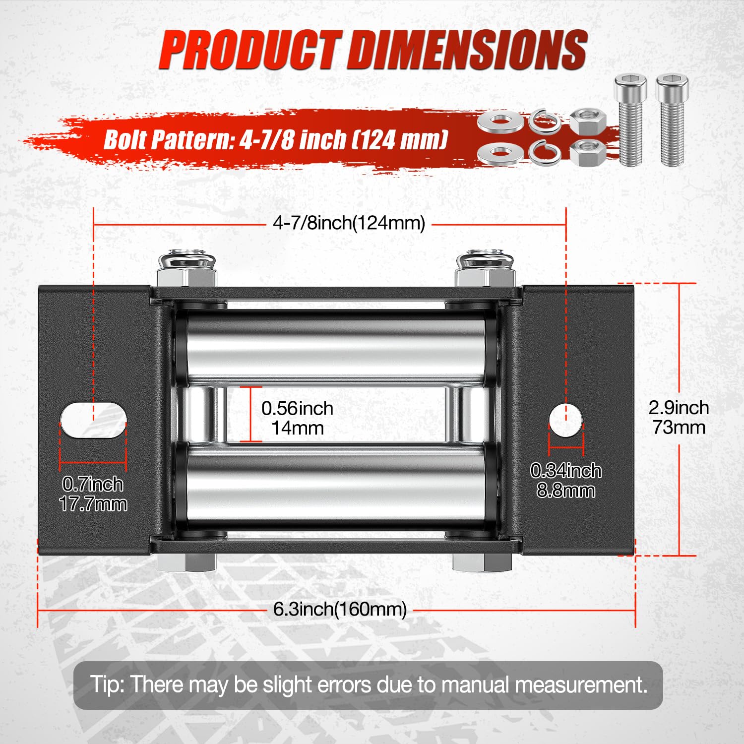 Nilight winch fairlead roller assembly close-up highlighting durable zinc rollers