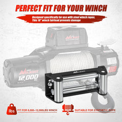 Nilight winch fairlead assembly installation image showing easy mounting with hardware.