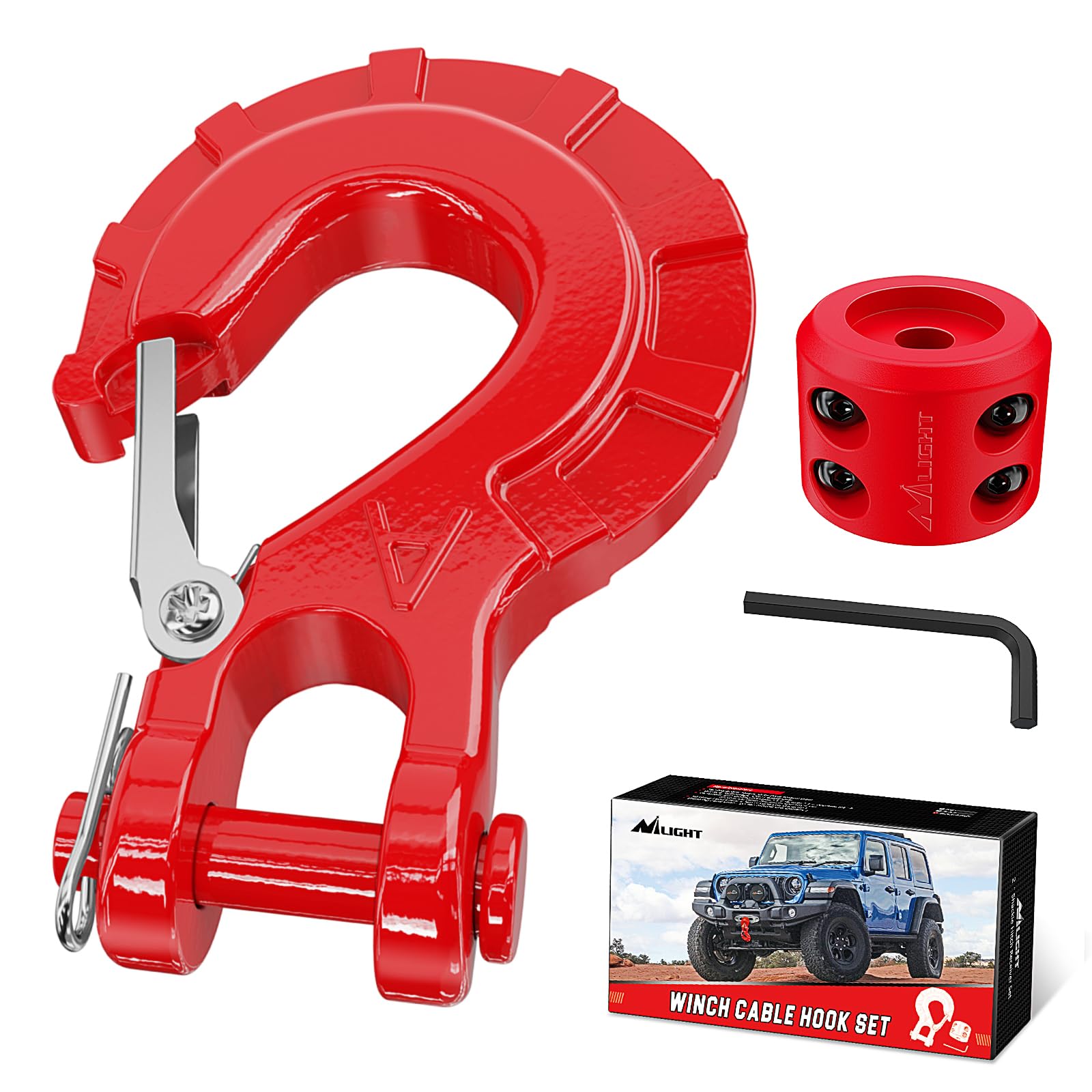 Nilight silicone stopper protects winch drum during impact.
