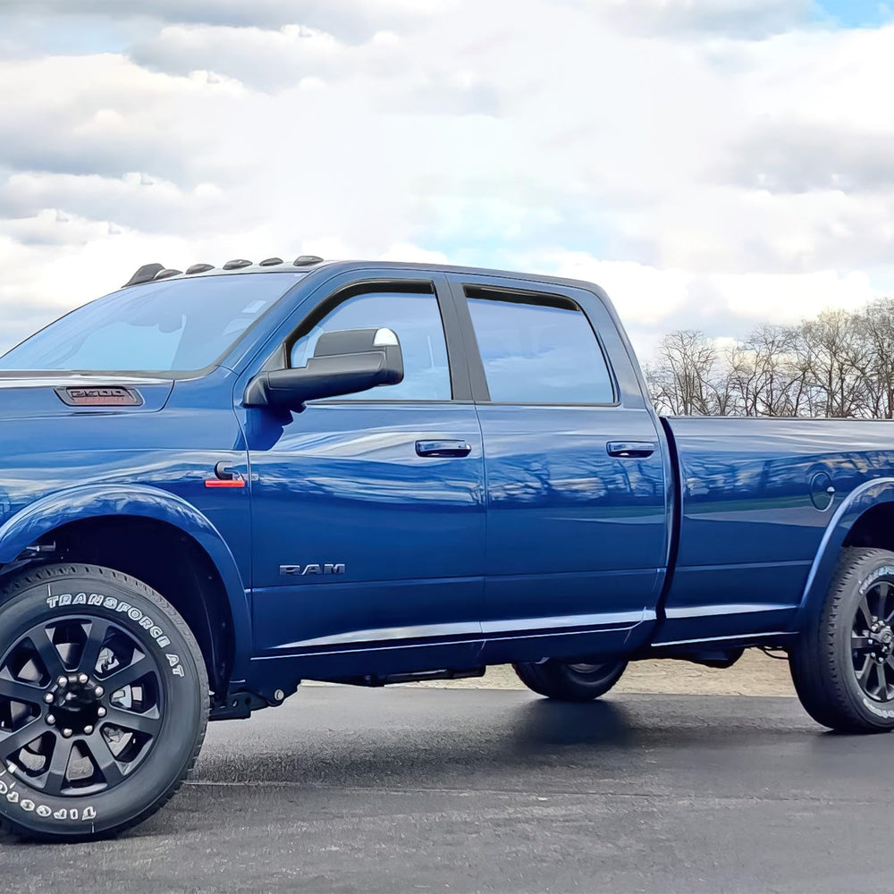 Nilight window deflectors on Ram 1500 Classic help interior protection and airflow