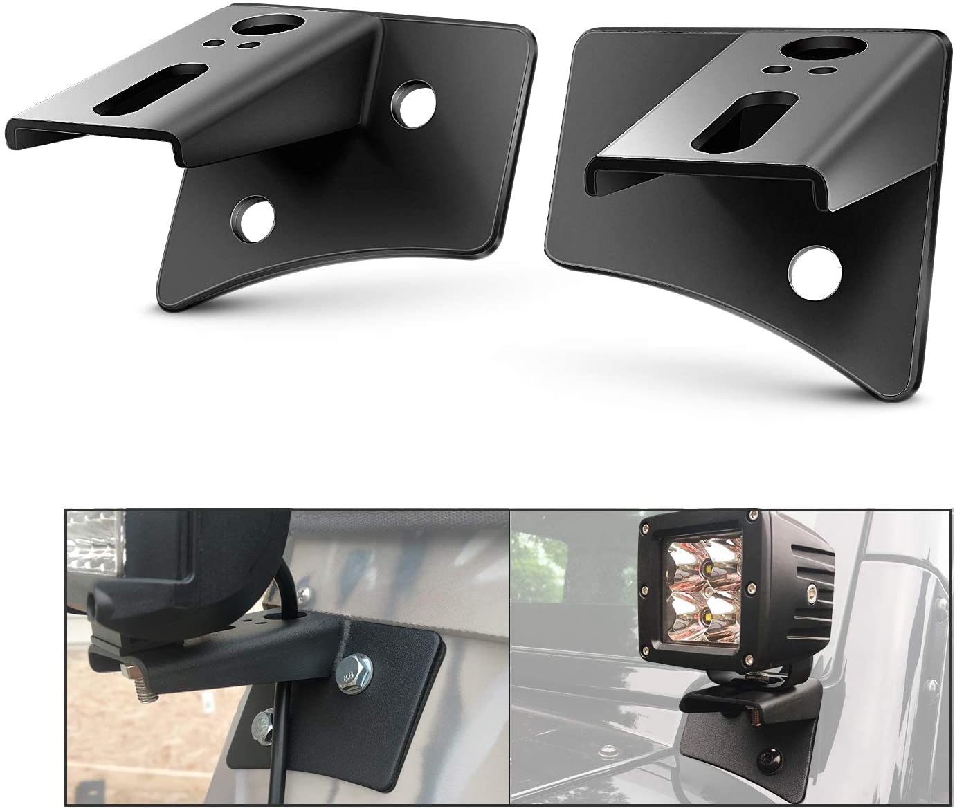 Nilight windshield hinge mount brackets for secure A pillar installation