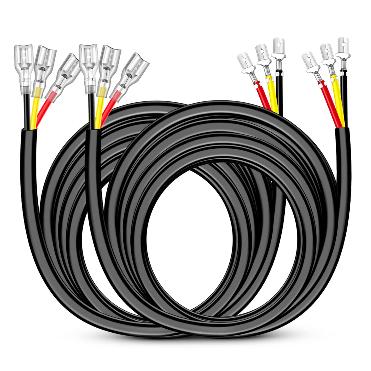 Nilight wiring extension close-up showing 16AWG copper wire with 10ft reach for flexibility